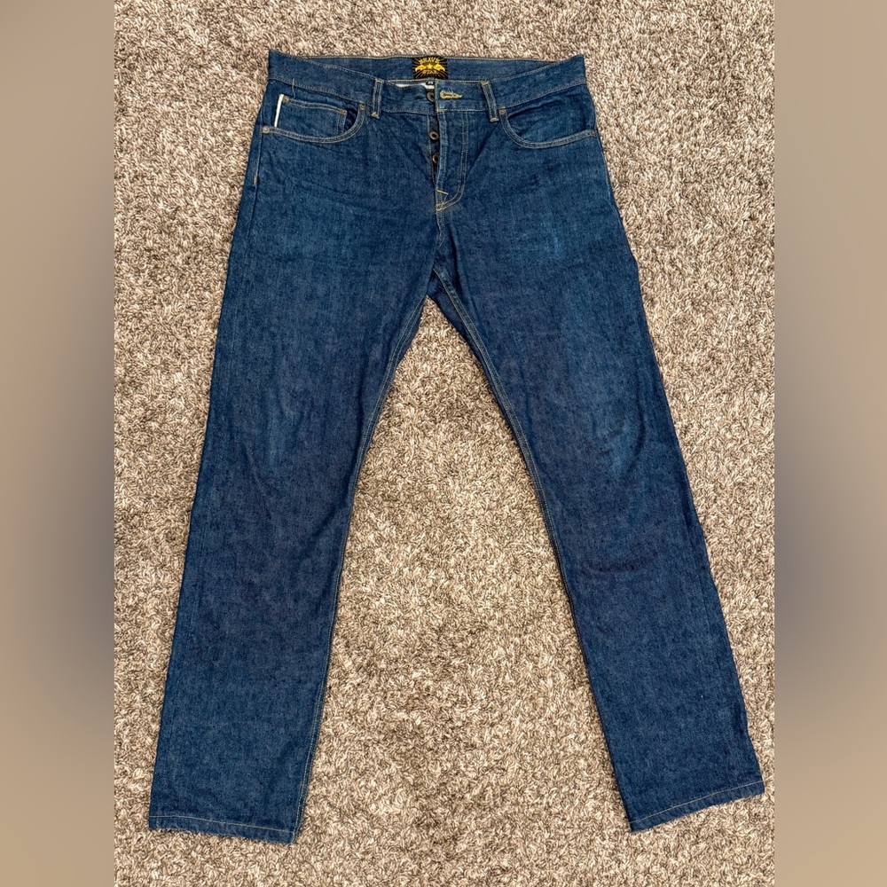 Brave Star Slim Straight - 14oz “Green Dragon” 34x33